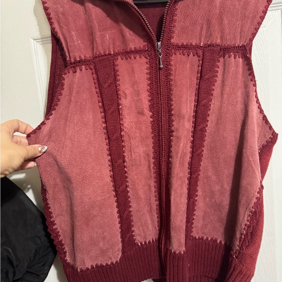 Kikit Maroon Knit Zip-Up Jacket - Picture 5 of 6